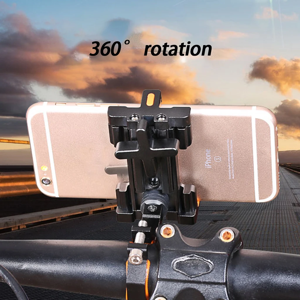 360 градусов вращающийся MTB велосипедный держатель для телефона для iPhone X Алюминиевый сплав держатель для Руля Мотоцикла поддержка gps