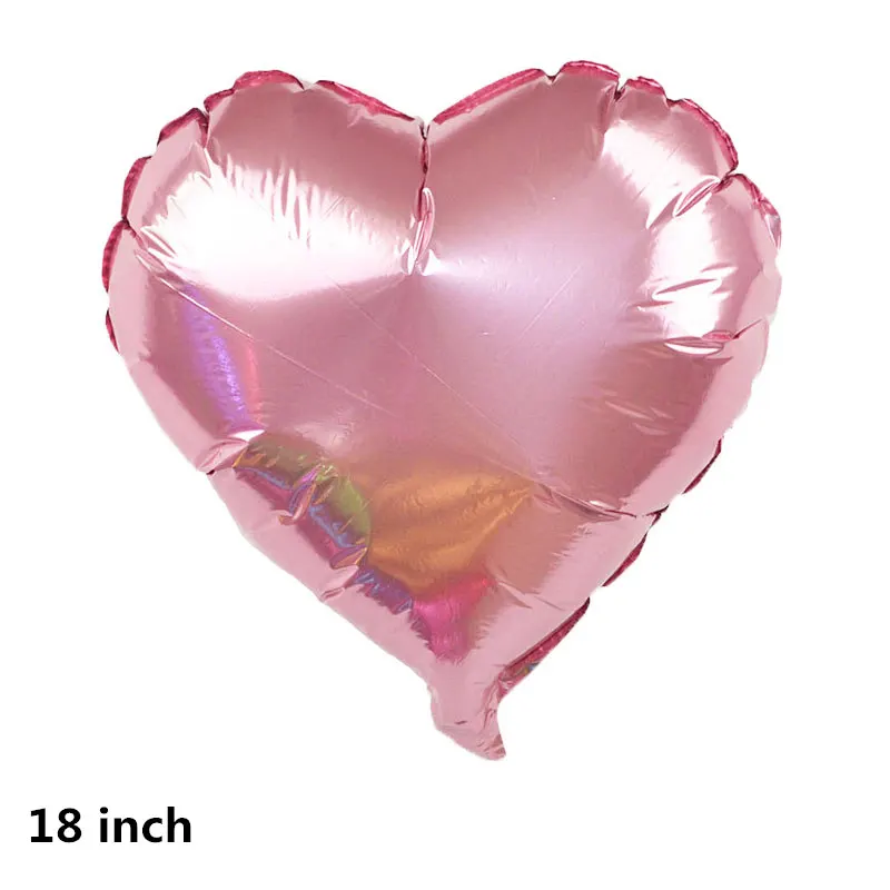 18inch Pink Heart С Днем Рождения гирлянда из букв воздушный шар хвост Вечерние Декорации фольга бумага воздушный шар "Конфетти" падение день рождения поставки - Цвет: 18inch Pink Heart