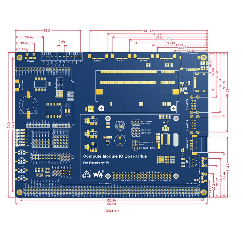 Компьютерный модуль IO Board Plus композитная плата для разработки с Raspberry Pi см3