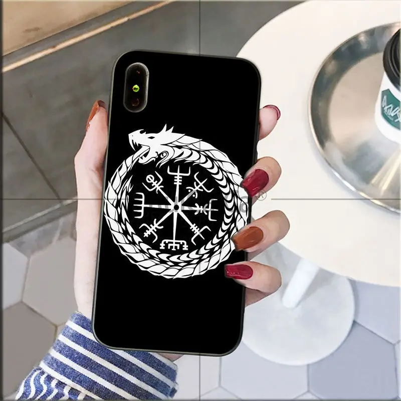 A13 Ruicaica Viking Vegvisir Odin нордический ТПУ мягкий силиконовый черный чехол для телефона для iPhone X XS MAX 6 6S 7 7plus 8 8Plus 5 5S XR - Цвет: A13