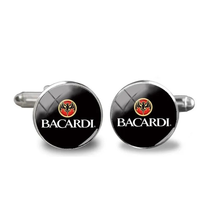 Новинка 2018 запонки с логотипом Bacardi аксессуары для мужской рубашки ручная работа