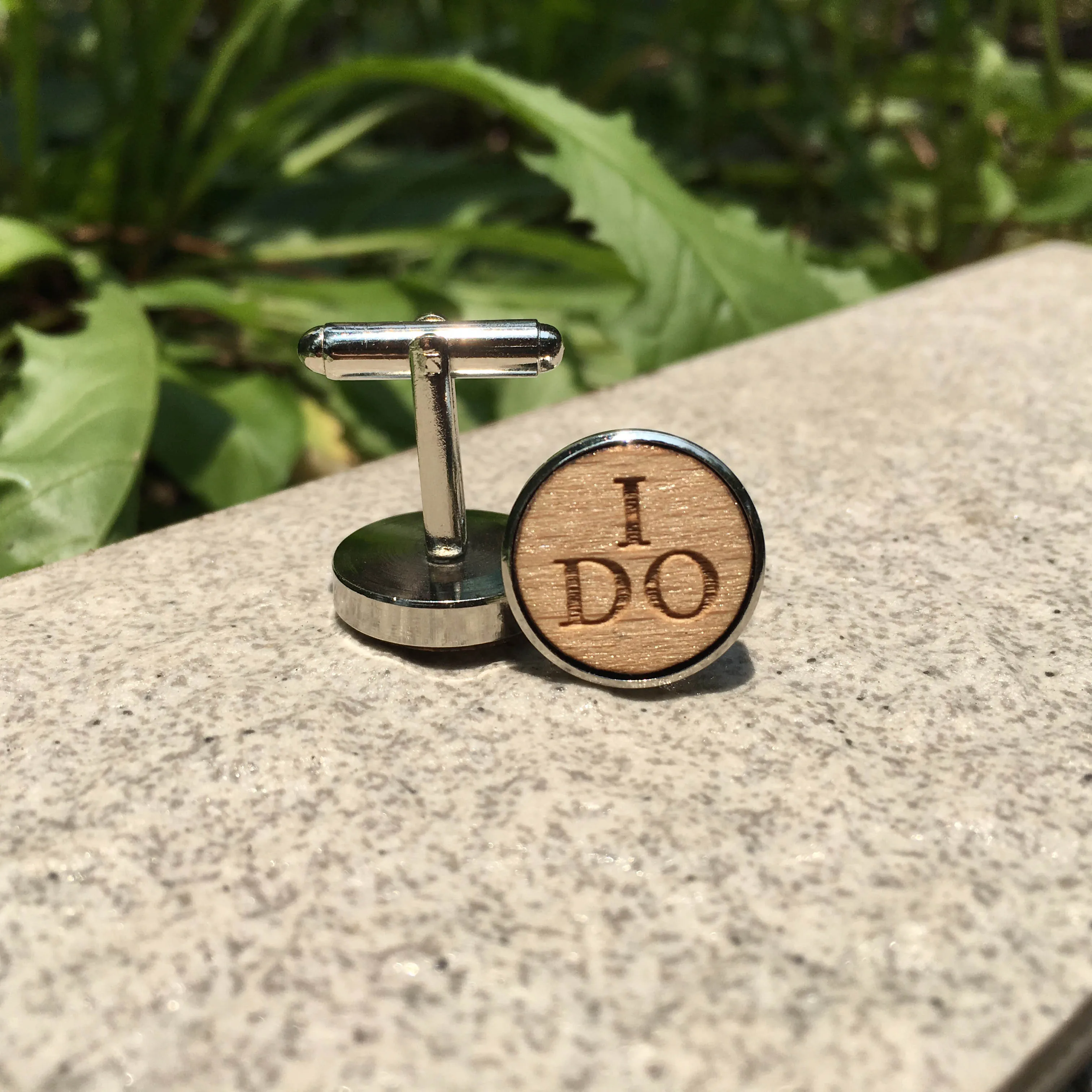 I Do лазерная резка деревянные Запонки деревенский свадебный аксессуар свадебные