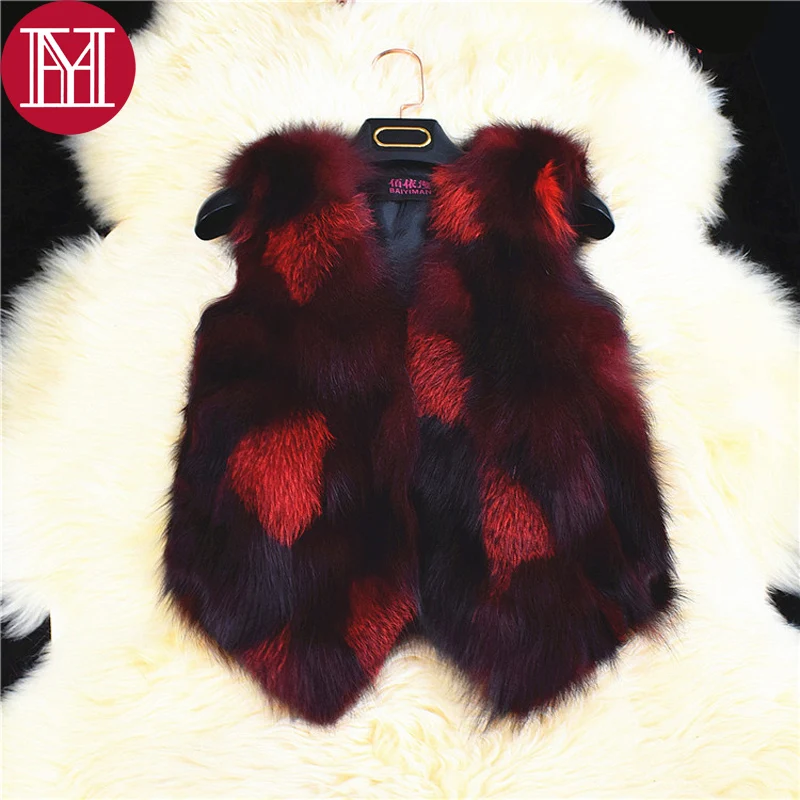 2021 новый стиль 100% природа натуральная кожа из меха черно бурой лисицы жилетка