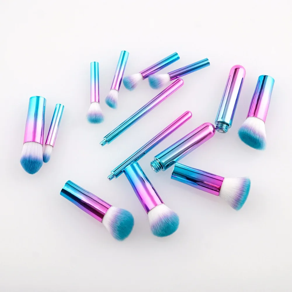 10 шт. наборы кистей для макияжа пудра консилер губ глаз макияж набор розовое