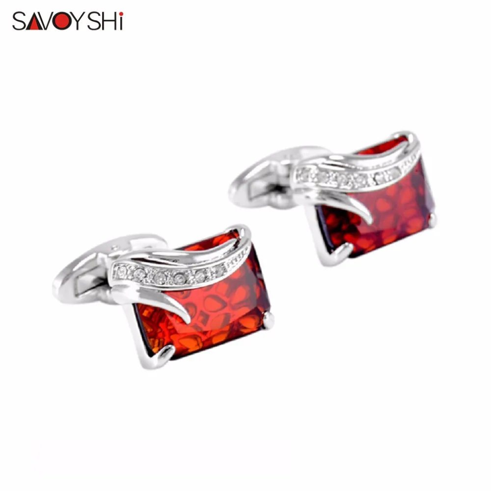 SAVOYSHI низкая клавиша Роскошные синие стеклянные Запонки мужские высококачественные мужские запонки рубашки запонки Relojes Gemelos
