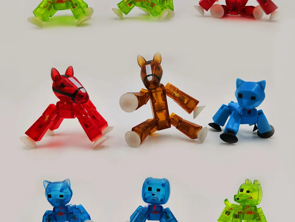 1-3 шт случайный цвет Stikbot Робот Игрушки сарай куклы с присоской DIY Creat анимационный фильм StikBot игрушки