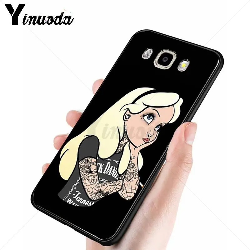 Yinuoda Русалочка черный мягкий чехол для телефона из ТПУ Samsung Galaxy j2prime j4plus j6plus j7 prime j8