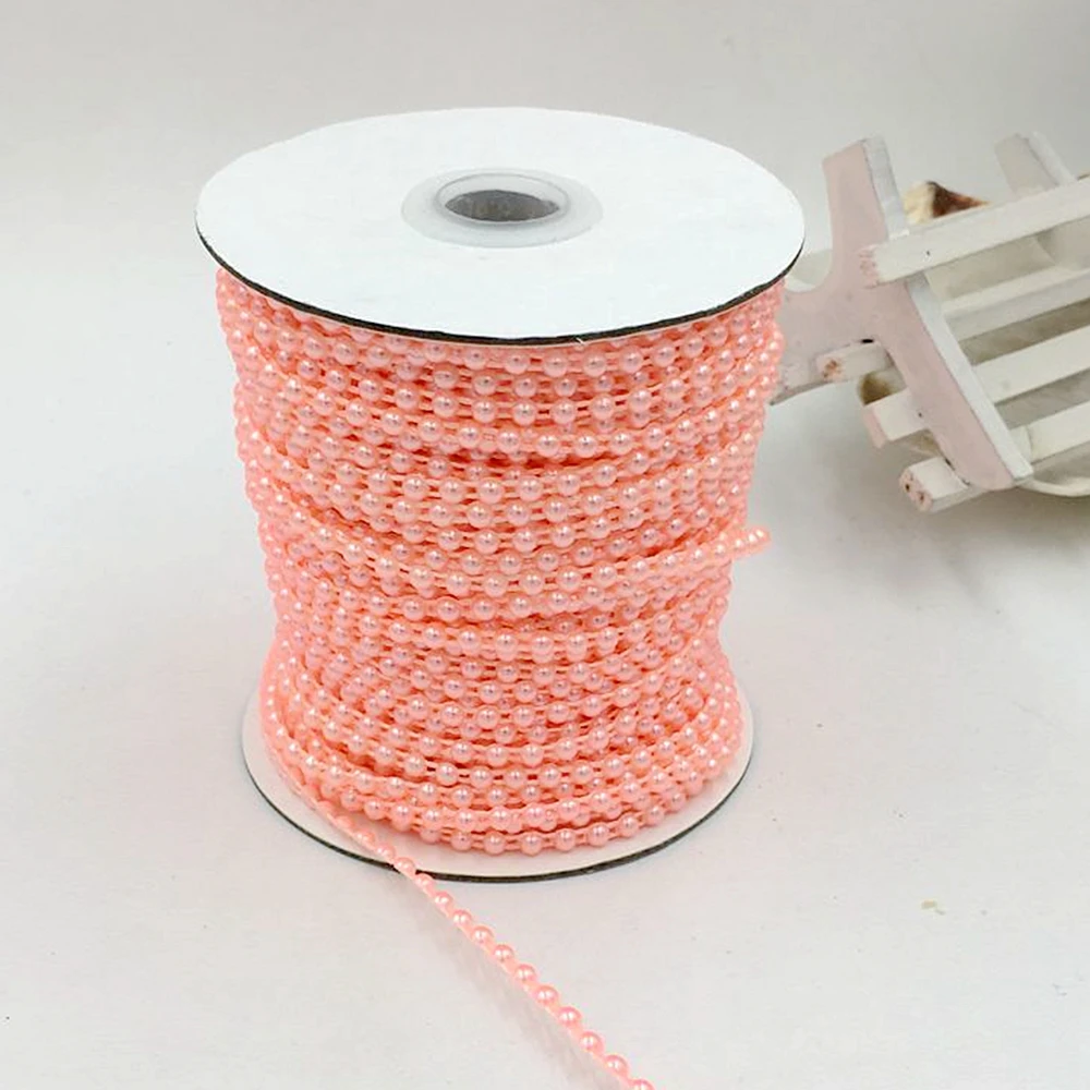Бесплатная доставка размер 4 мм Выберите белый/розовый цвет 50 м полукруглые