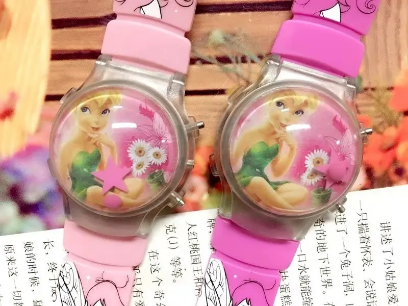 Феи силиконовый гелевый ремешок Мультяшные светодиодные светящиеся часы для