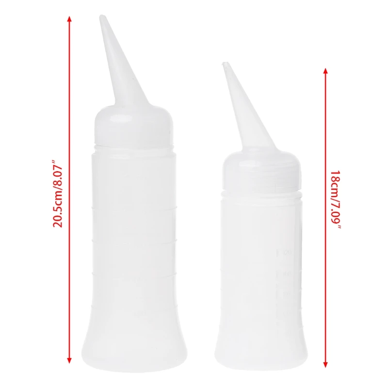 

120ml/260ml Salon Applicator Measuring Plastic Bottle Hair Styling Hairdressing