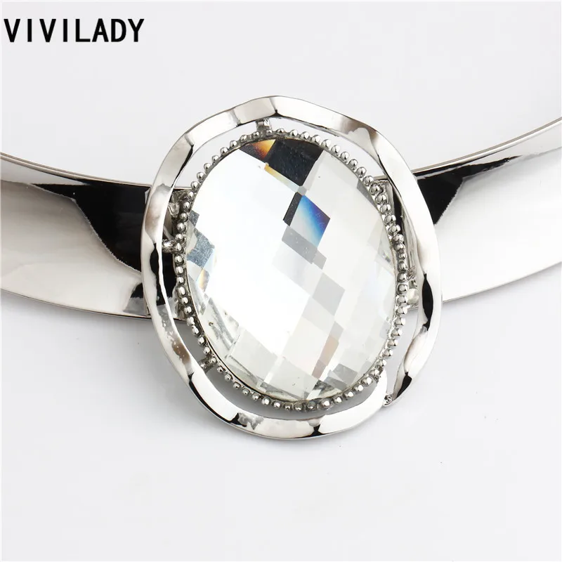 VIVILADY Африканские модные ювелирные наборы металлические Чокеры Воротник
