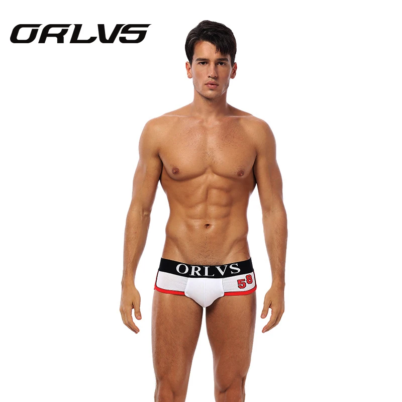 ORLVS OR39 Men's ❘' style Colorful Breathable Big U-touch Briefs Environmental Male Wear-resisting Pure Cotton Gay Underpants |