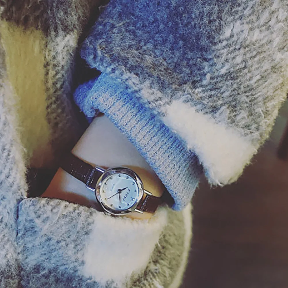 Новинка 2019 года для женщин Аналоговые Кварцевые Наручные маленький циферблат