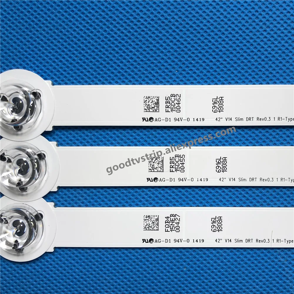 10 шт. светодиодный подсветка полосы для 4" V14 тонкий DRT Rev0.6 6916L-1682A 6916L-1683A 6916L-1684A 6916L-1685A LC420DUH