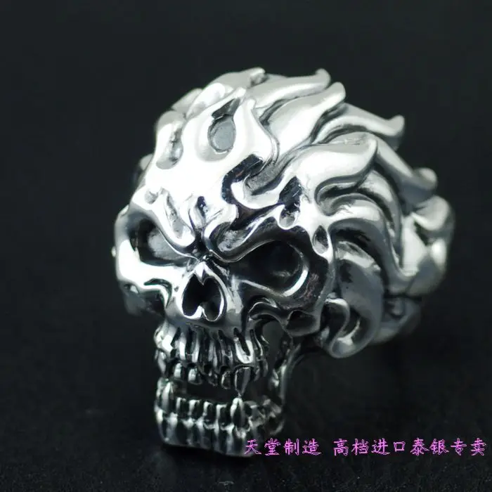 Кольцо с черепом из чистого серебра 925 пробы|silver skull ring|skull ringskull silver ring |