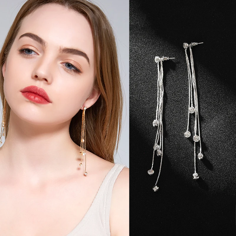 ZVZO Новая мода Brincos Bijoux посеребренные Висячие драгоценные камни горный хрусталь