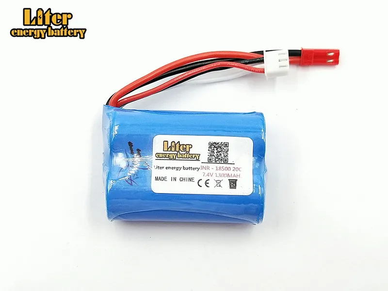 Аккумулятор Lipo Batttery 7,4 в 1300 мАч 20C для MJX T10 T11 T34 HQ 827 871, аккумулятор для вертолета с дистанционным управлением 7,4 в 1300 мАч 18500, игрушечный аккумулятор