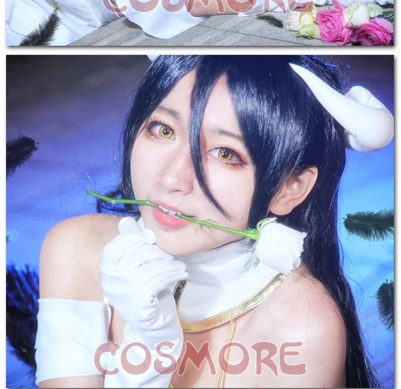 OVERLORD Overlord albedo; костюм для косплея; белое длинное платье