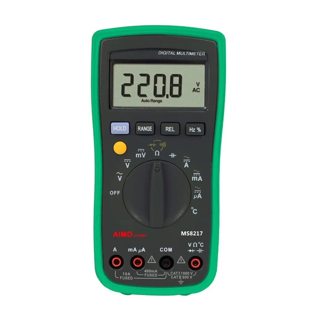 MASTECH MS8217 цифровой мультиметр AC/DC напряжение AC/DC Ток Сопротивление Емкость тестер с измерением температуры
