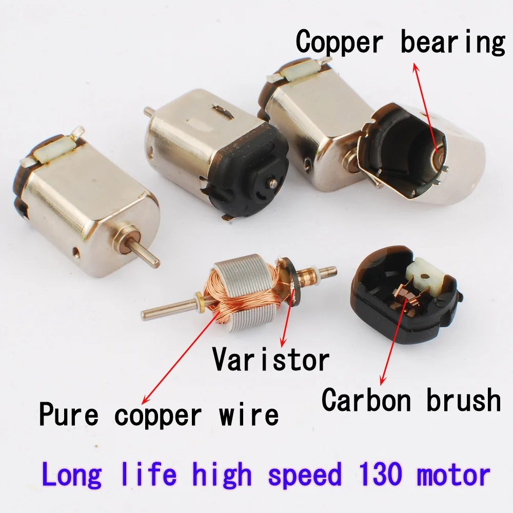 10pcs Long Axis Strong Magnetic130 motor 3V 580mA 19500RPM toy model | Обустройство дома