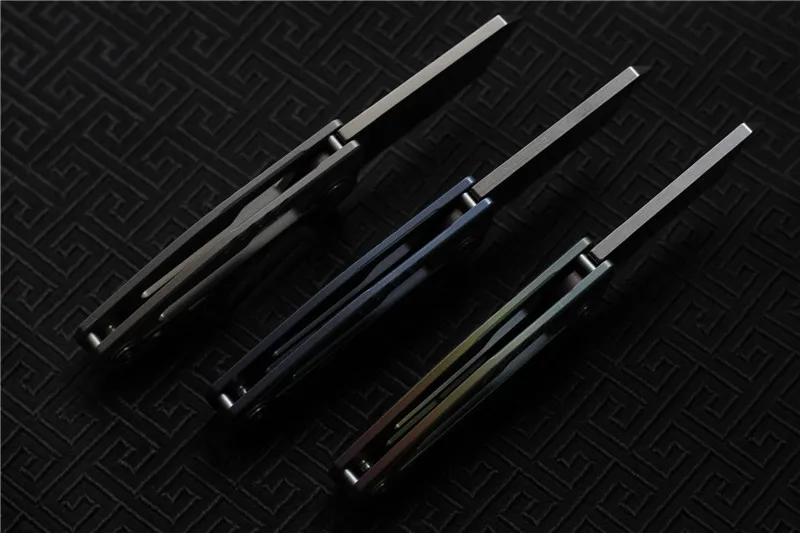 MIKER HY007 складной нож с титановой ручкой D2 стальным лезвием, нож для охоты, кемпинга, фруктов, EDC инструменты