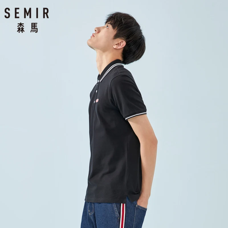 Мужская рубашка поло SEMIR Классическая с короткими рукавами летняя одежда|Поло| |