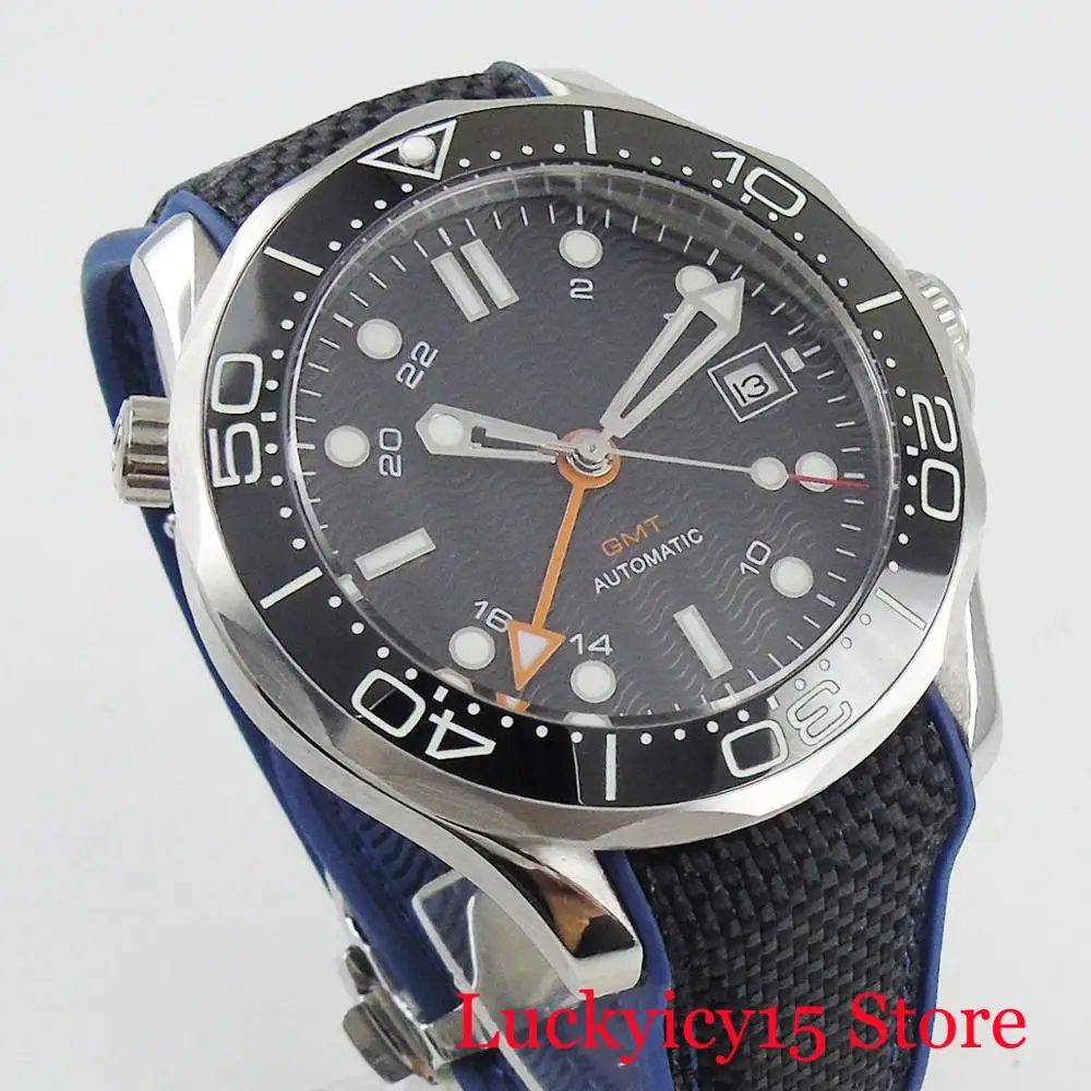 

BLIGER Mechancial Men's Watch 41mm Sapphire Glass Date Window Nologo Wristwatch