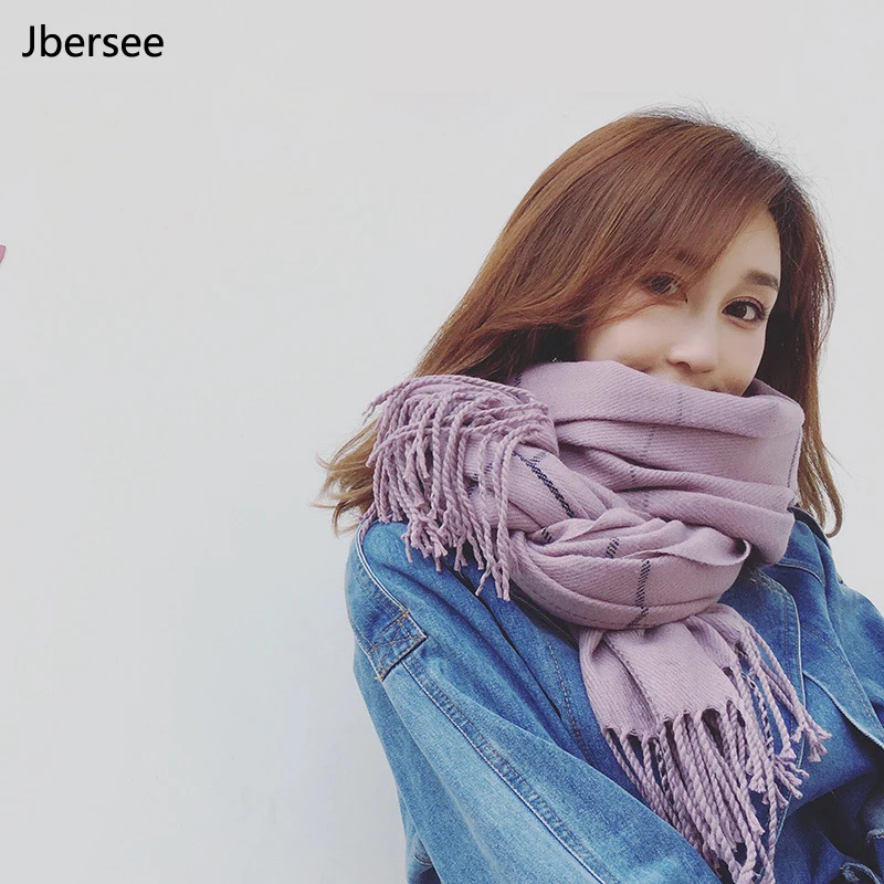 Высококачественный длинный кашемировый шарф женские теплые мягкие шали шарфы