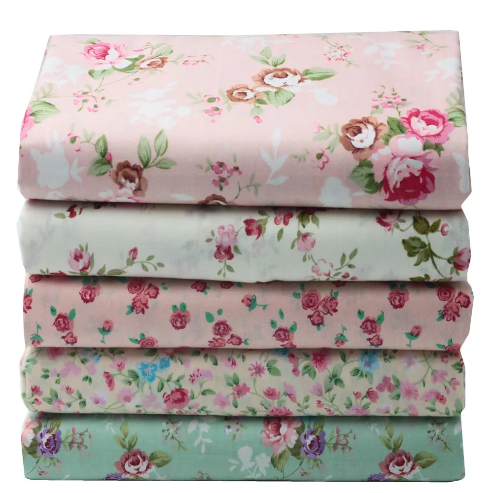 2017 5 шт. Изысканная Роза хлопка Ткань печатных серии Связки удобные DIY лоскутное