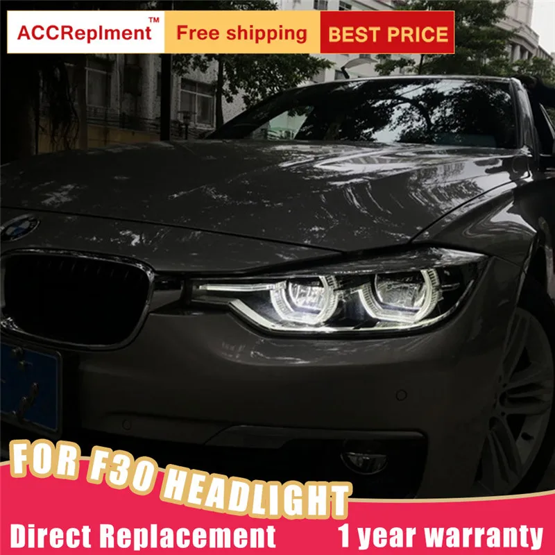 2 шт. светодиодный фары для BMW 3 серии F30 2012 2016 Автомобильные ангельские глазки