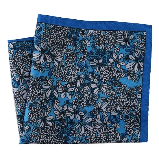 DPH046 Pocket Square Портной Смит Новое поступление большой размер костюм платок Печать Мягкий носовой платок для мужчин полотенце для сундуков круг волна цветочный плед носовой платок - Цвет: DPH046 Pocket Square