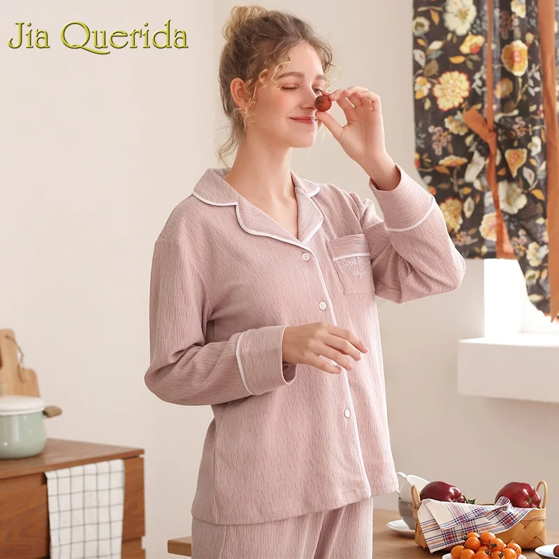 Пижама J & Q женская весенняя новая стильная домашняя одежда для мужчин и женщин