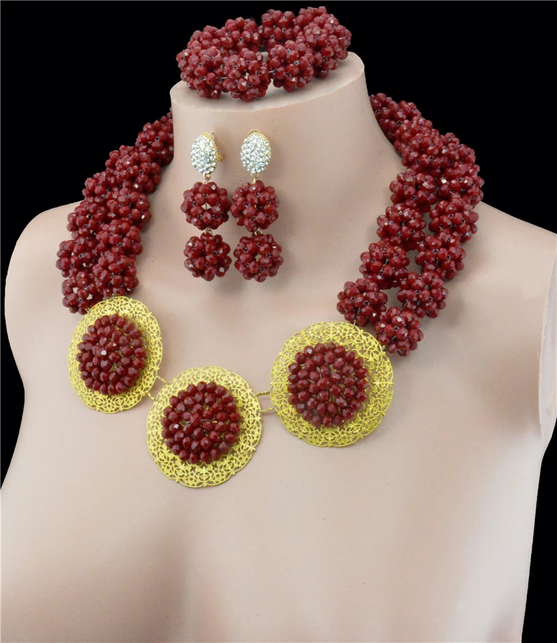 2016 новый классический дизайн комплект ювелирных изделий из африканских бусин в