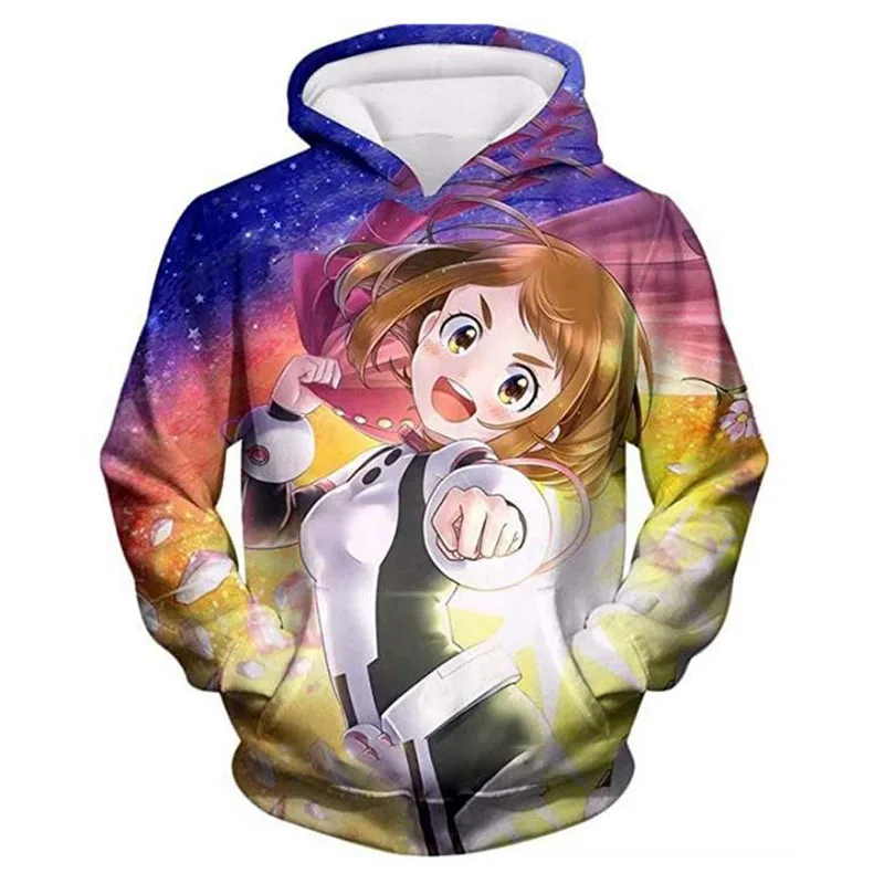 My Hero Academy Men's Hoodies 3D Todoroki Shoto Hoodie Sweatshirt Hooded Thin Pullover Outfit Tops Casual Sweatshirt