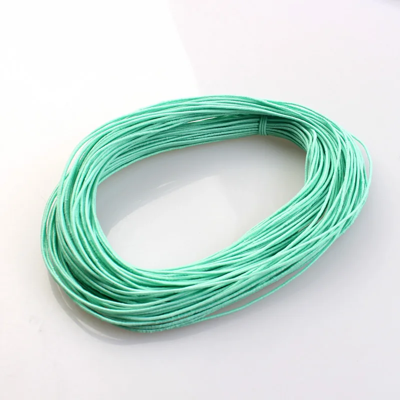 Mint Green 12 м 1 мм Плетеный эластичный шнур Бисероплетение нитей тянущаяся струнная ткань крафтовые шнуры для изготовления ювелирных изделий 23 Цвета - Цвет: Mint Green