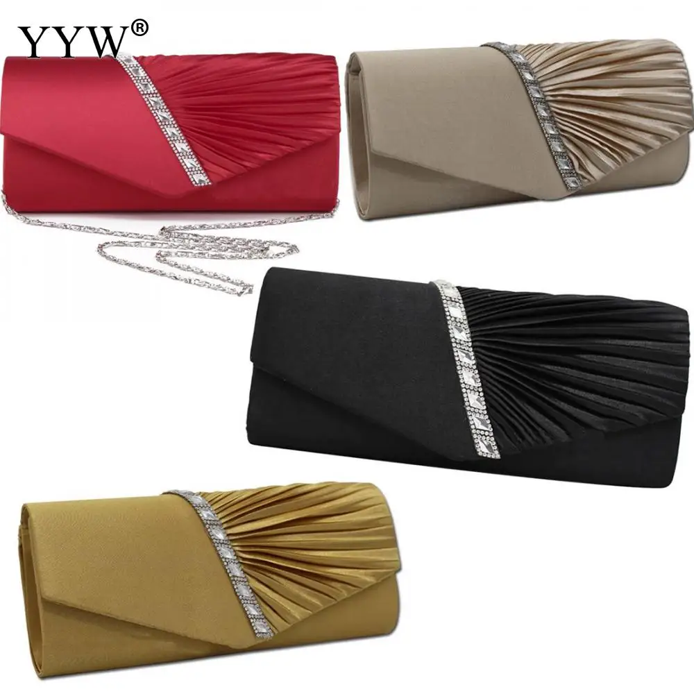 Женская сумка-клатч шелковая с цепочкой | Багаж и сумки