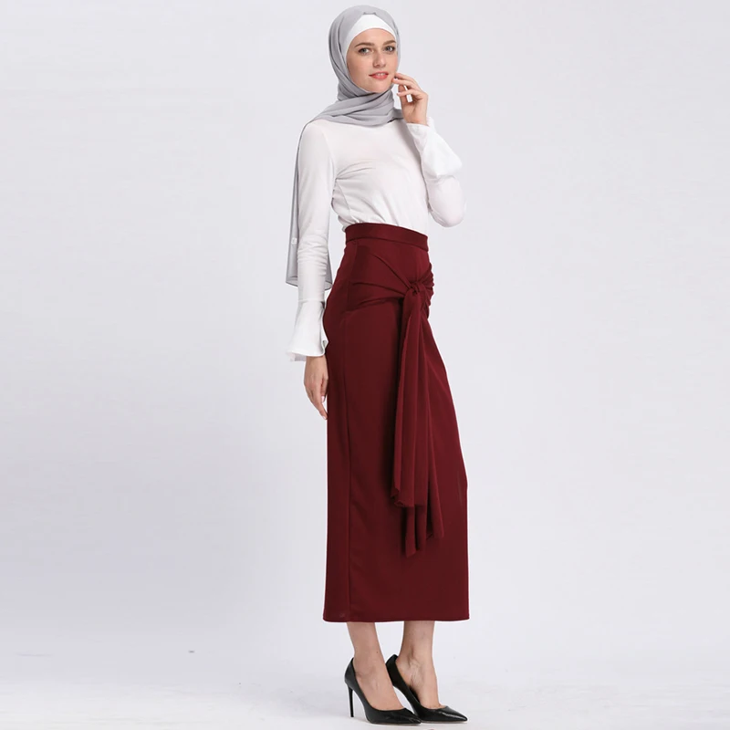 Платья Abaya Дубай ислам Арабская длинная облегающая мусульманская юбка женская