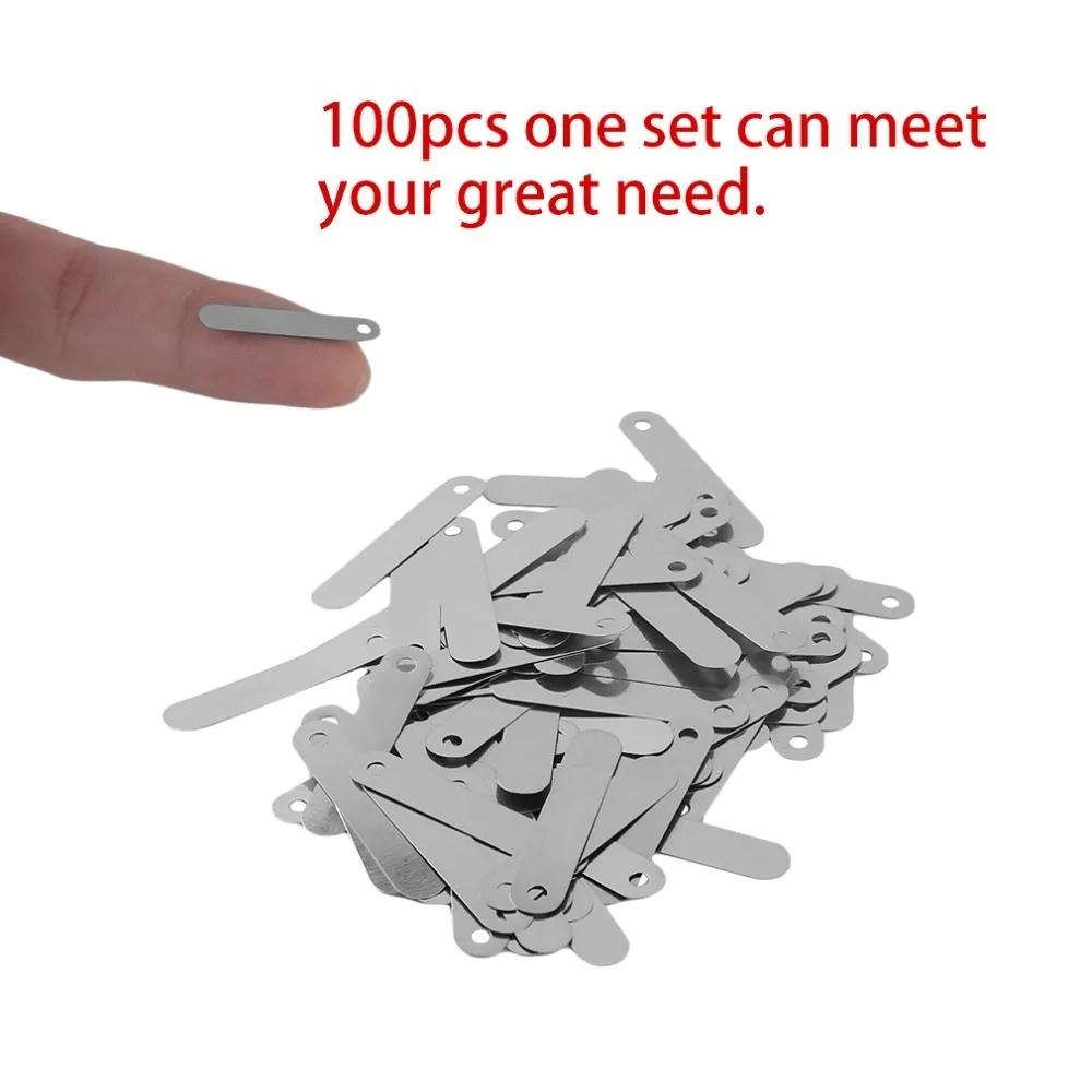 100pcs/set Conductive Sheet 2.5*0.5CM Solder Tab Suitable For 18650 14500 AA Sub C Battery Cell Silver | Игрушки и хобби