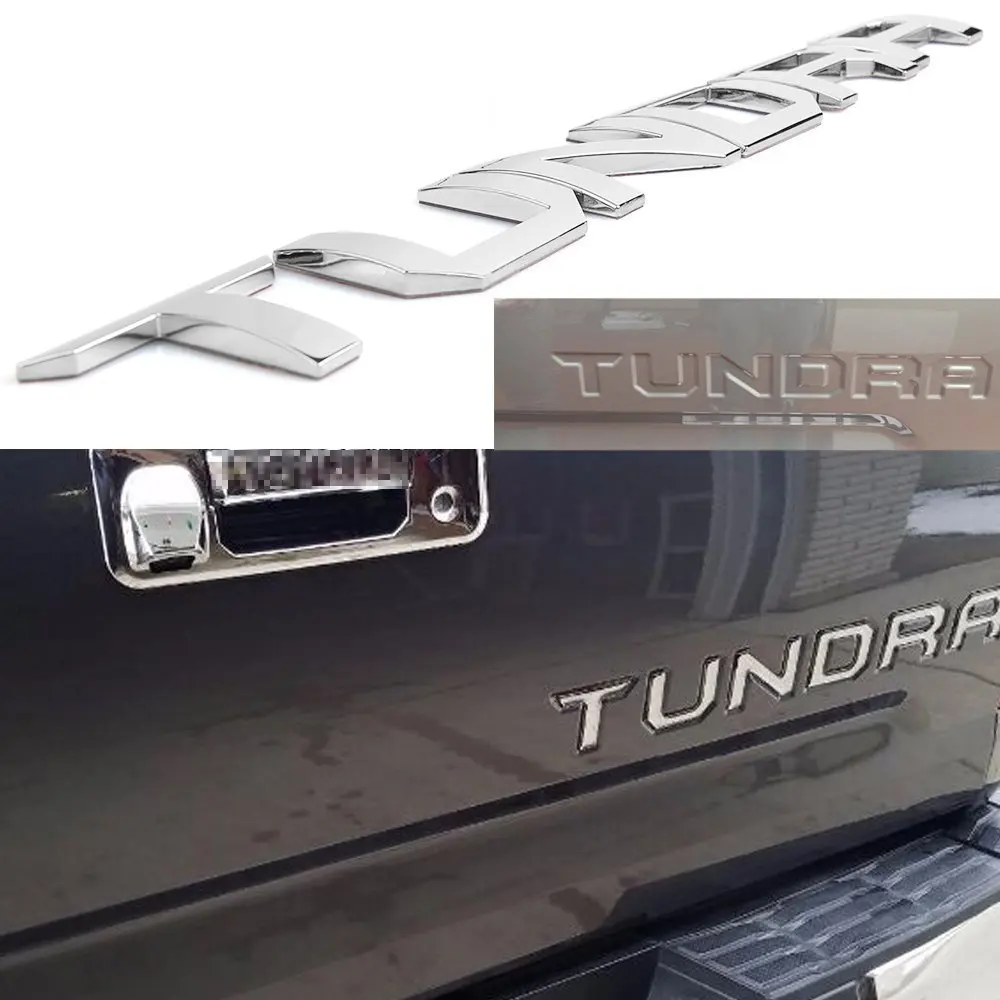 Автомобиль Ровер задние ворота вставить буквы для Toyota Tundra 2014 2018 хром серебро