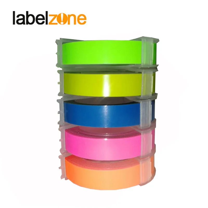 Mixed 5 colors 3D 9mm PVC Embossing Label Tape Compatible Dymo 1610 12965 Manual printer for Motex E101 Makers | Компьютеры и офис