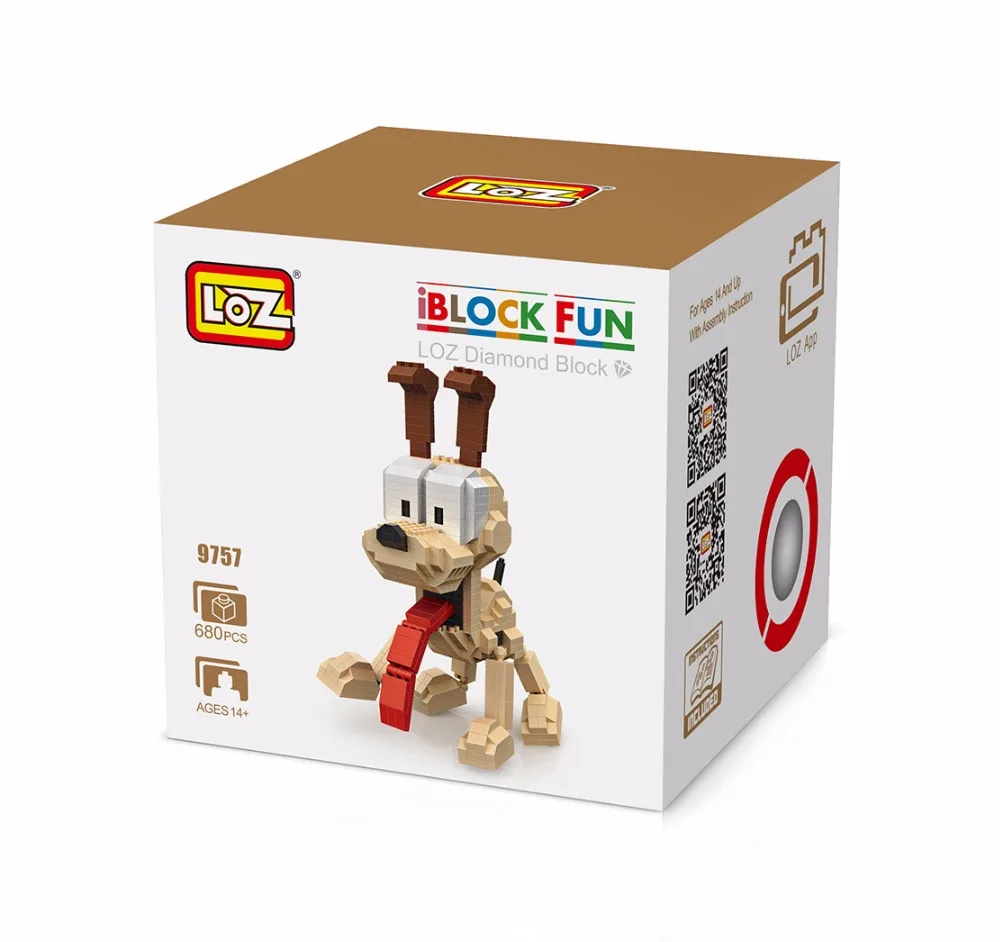 LOZ Diamant Blocs l'eduction Chien Chat Mignon de Bande Dessinee Animaux Jouets Pour Enfants строительные блоки фигурки