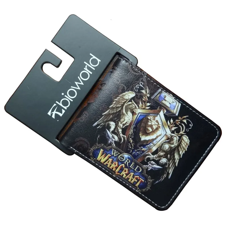 Хит, World of бумажники «Warcraft», мультяшный аниме-кошелек, подарок для молодых студентов из искусственной кожи, сумки в долларах, повседневный короткий кошелек - Цвет: Бежевый