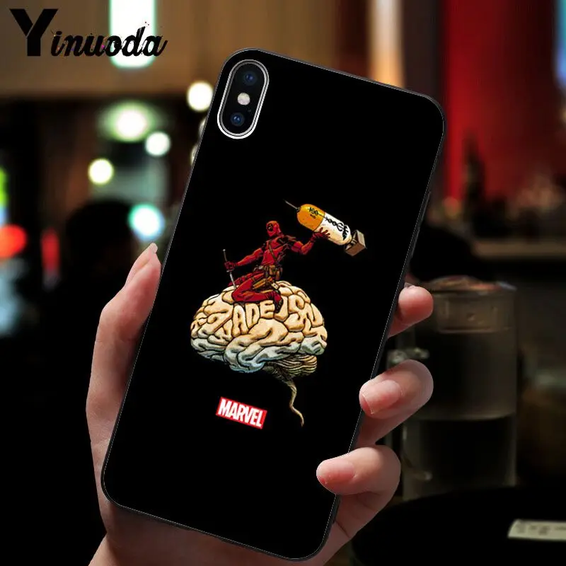 11pro MAX Marvel Deadpool Мягкий Силиконовый ТПУ чехол для телефона Apple iPhone 8 7 6 6S Plus X XS 5 5S SE XR