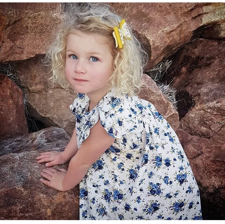 Kids Dresses for Girls Baby Girl Dress Casual Clothes Vestidos Children Tutu Princes Floral Flying Sleeve | Детская одежда и обувь