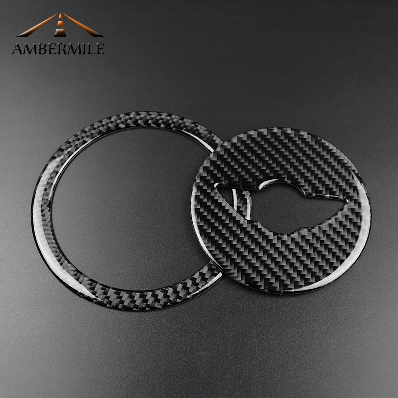 AMBERMILE наклейки на руль из углеродного волокна Накладка для Mini Cooper Clubman R55 R56 Countryman R60 Paceman R61 аксессуары