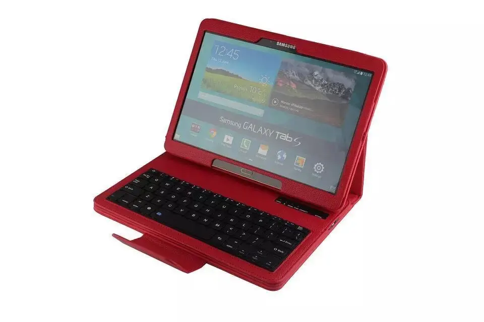 Съемный беспроводной Bluetooth клавиатура кожаный чехол подставка для Samsung Galaxy Tab S 10 5