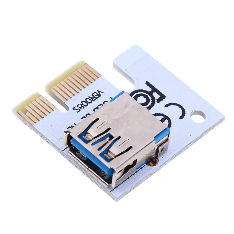 Ver 008S 60 см 3 в 1 Molex 4Pin SATA 6PIN PCIE PCI-E PCI Express Riser Card 1x к 16x USB 0 кабель для майнинга Биткоин