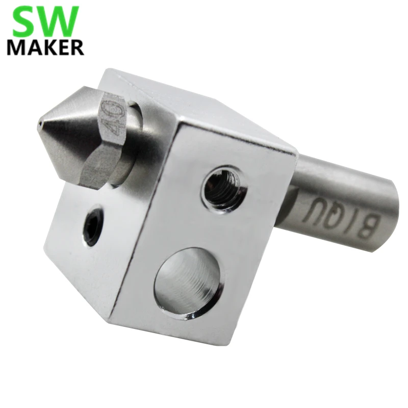 SWMAKER MK10 экструзионный набор hotend сборка M7 сопло алюминиевый блок 0 4 мм