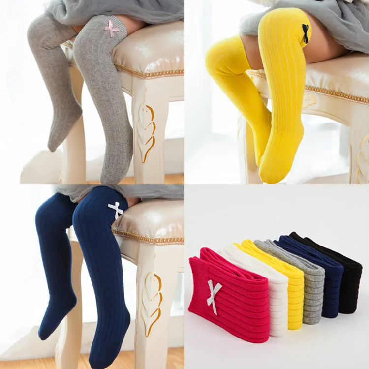 Носки для девочек весенние гольфы новорожденных 2019 носки с бантом маленьких