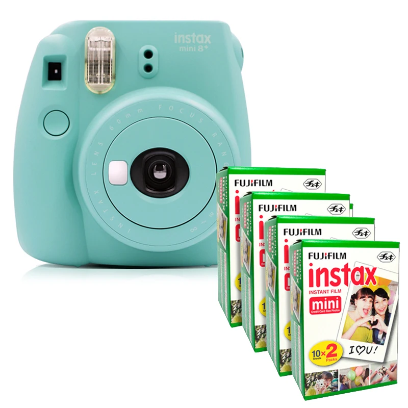 Fujifilm Instax Mini 8 Plus камера мятный + Fuji 80 мгновенная пленка белый край фото простое |